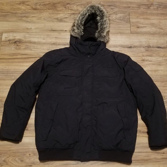 The North Face Jackets \u0026 Coats | North Face Mens 2x XXL Black Gotham Fur Hood Long Parka Down Puffer Jacket Coat | Color: Black/Tan | Size: XXL | Pm-